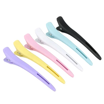 Professional Hair Salon 6-piece set of new candy color non-slip platypus hairdresser hairpin styling accessories