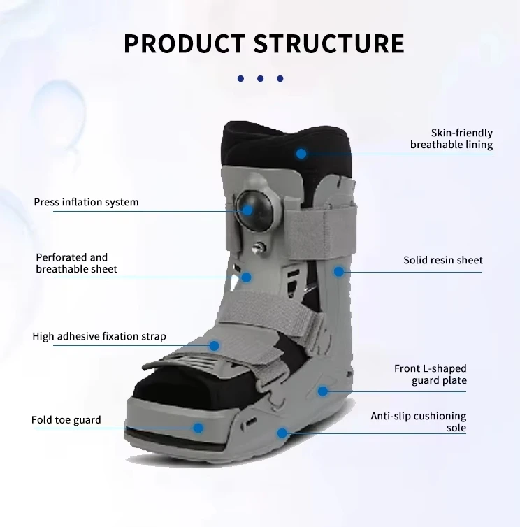 Medical Aircast Walking Boot After Surgery Orthopedic Ankle Boot Pneumatic Walker Brace Adjustable Orthopedic Boots