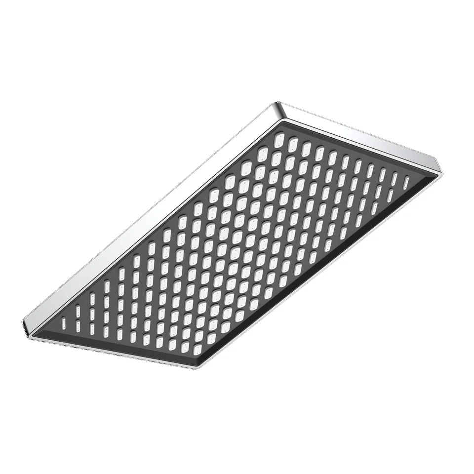 High Quality Modern Square Rainshower Multicolor Shower Head Set Single Water Outlet with Plated Surface for Hotels Bathrooms