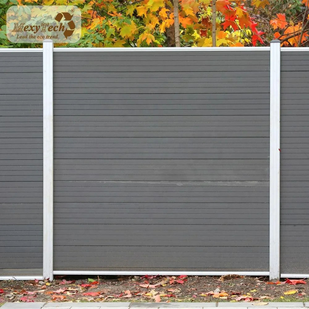 Foshan MexyTech Wood Plastic Composite Wpc Panels Outdoor Fence with Aluminum Post
