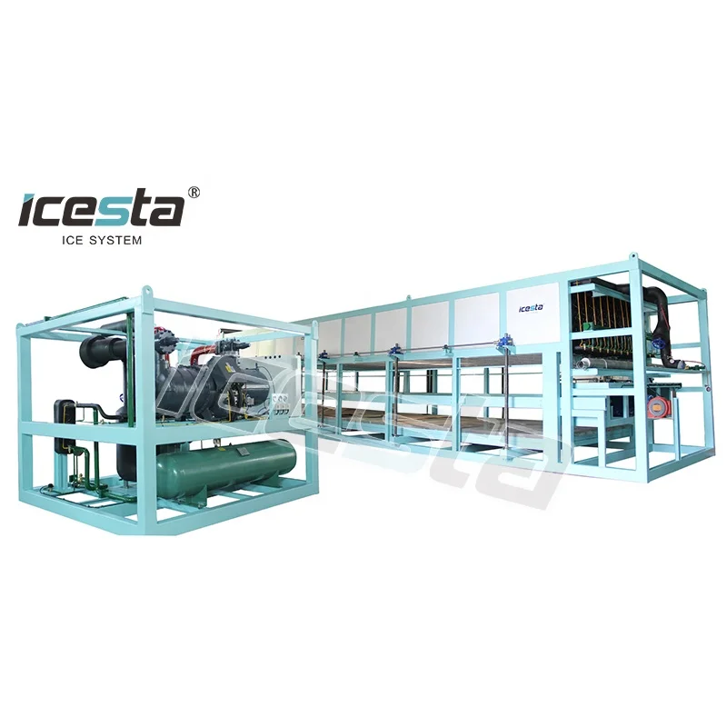 Customized ICESTA Automatic 1t 2t 3t 5t 8t 10t 15t 20t 25t 30t 40t Industrial Ice Block Making Machine
