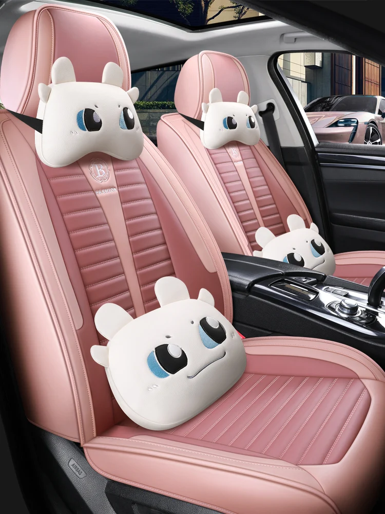 Custom Car Seat Covers Girly Pink  Full Set Car Seat Covers Universal for Vauxhall Corsa