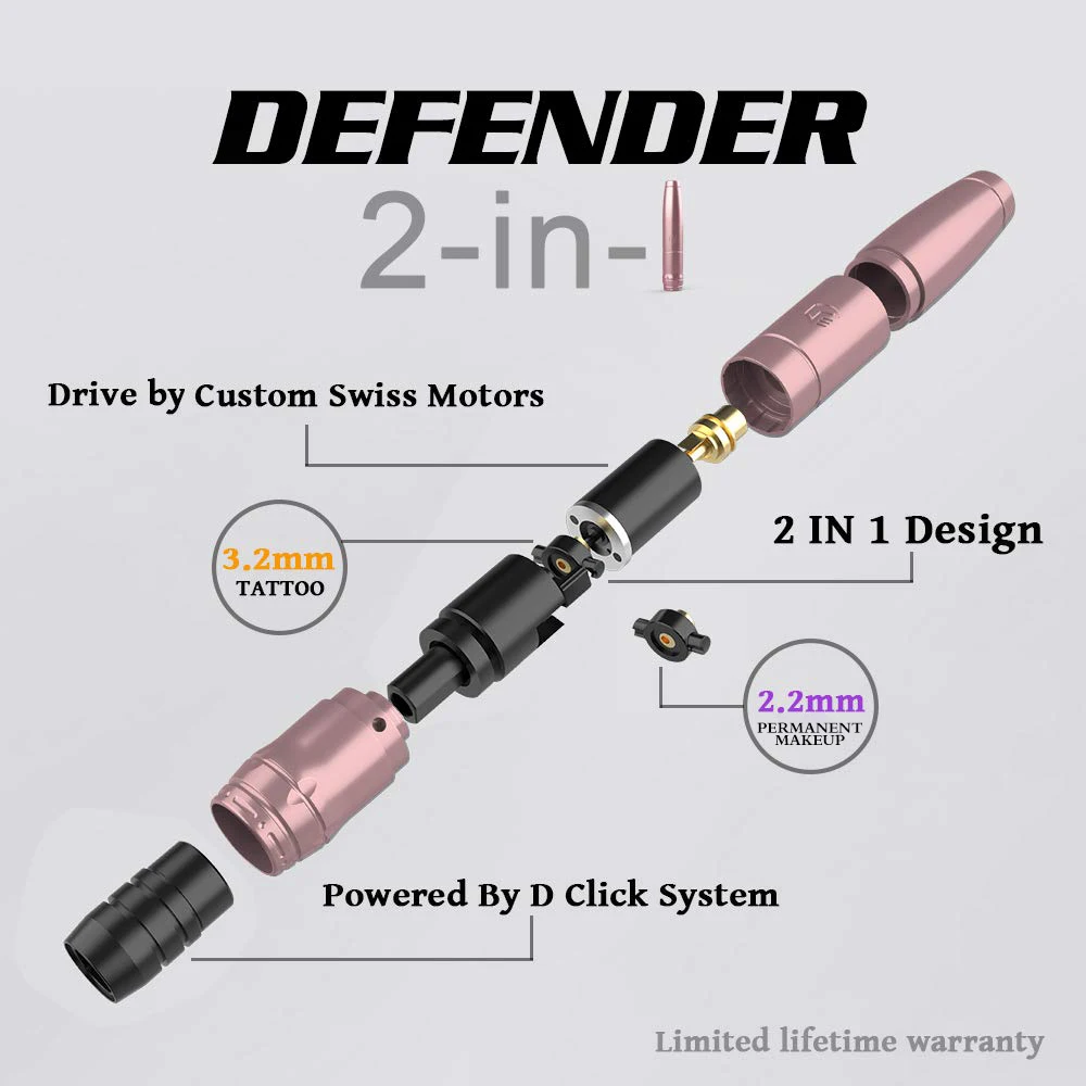 EZ Defender 2in1マイクロブレード工具スイスモーターPMUタトゥー