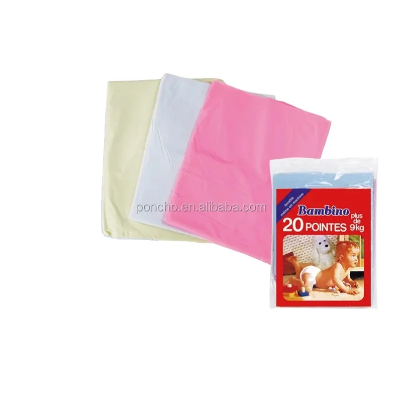 Factory Stock Export Bambino Colored Disposable Waterproof PE Baby Diapers Baby Tie-pants