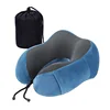 Blue neck pillow + storage bag