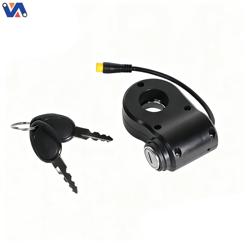 Nyt billede af elektrisk dørlås med 3 kontakter til Kukirin G2 Pro-elsparkesykler – reservedele og tilbehør – reservedel til sparkesykel – tændingsskift