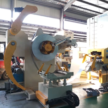 Punch Feeder Automatic Coil Feed Line Steel Coils Decoiler Straightener And Feeder 3 In 1 Machine