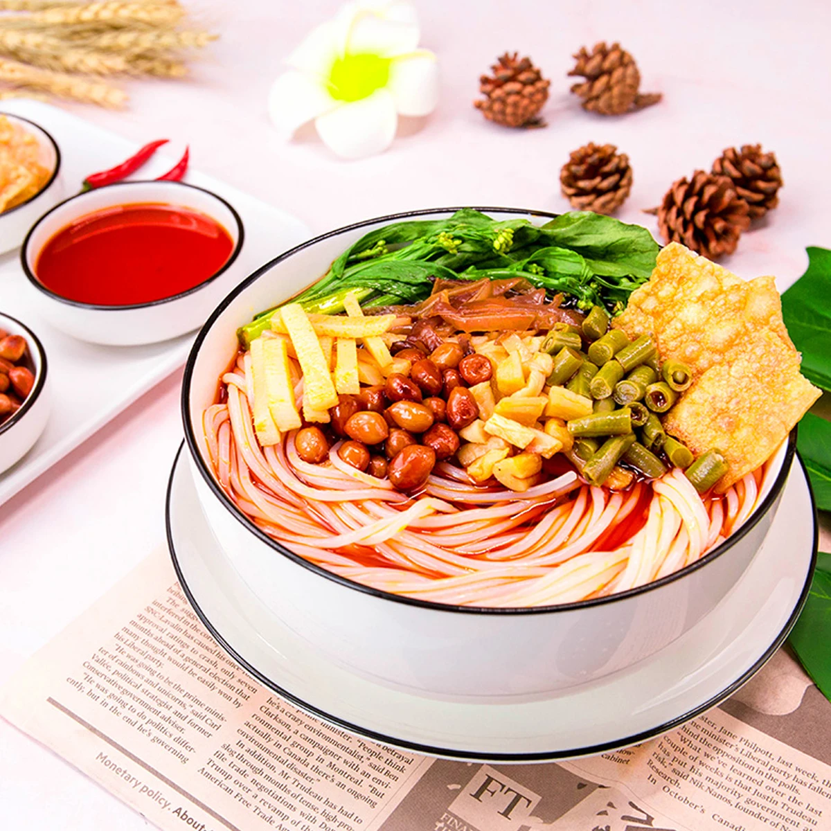 Hot Selling Food Spicy Flavour River Snail Rice Noodle Soup 300g