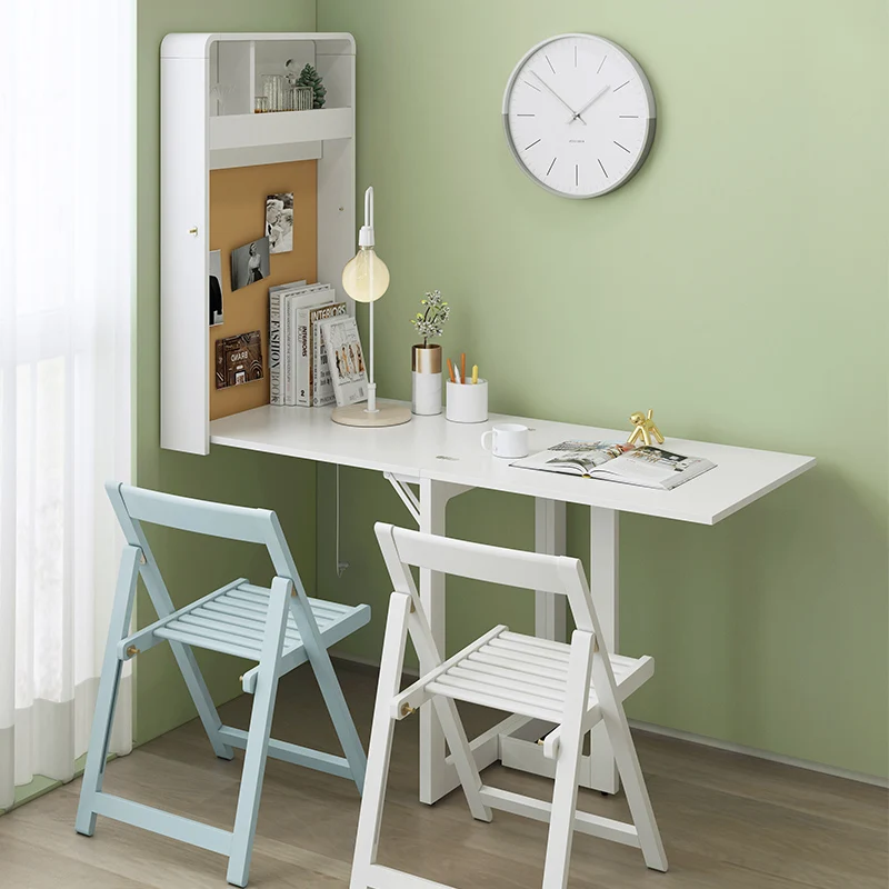 Wall hung store table and chairs