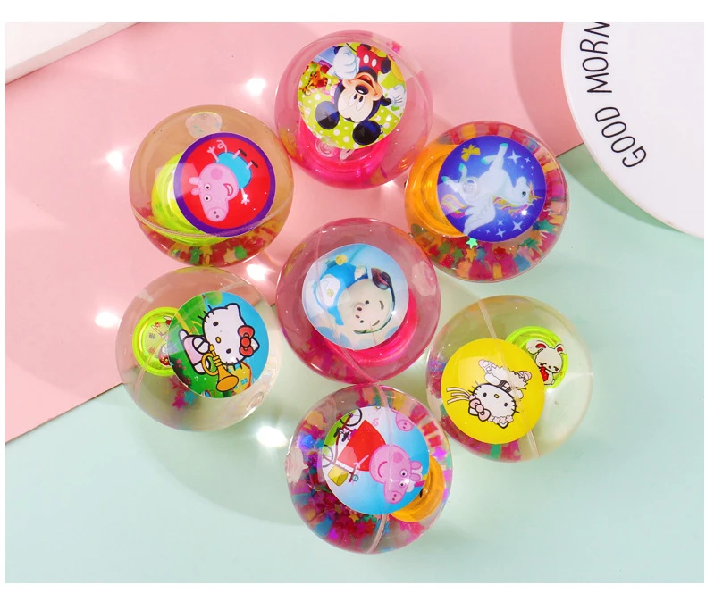 2023 Hot Selling6.5 Elastic Crystal Ball Glow Bouncy Ball Flash