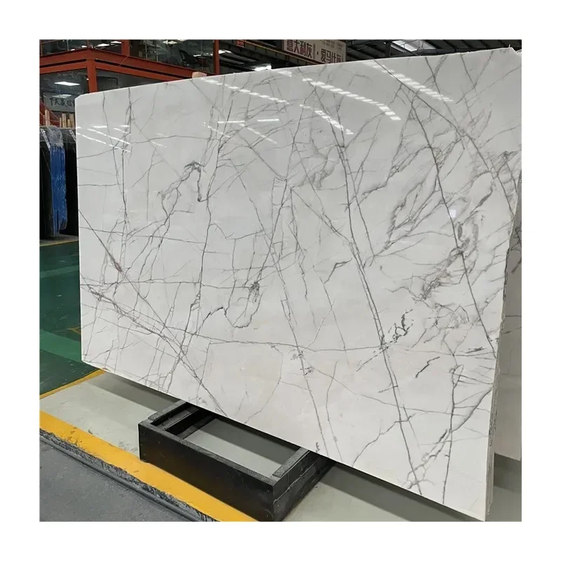 자연석 타일 및 대리석, 주문 제작 크기의 스파이더 화이트 그레이 대리석 - 주택용