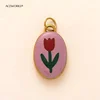 Oval Tulip Charm