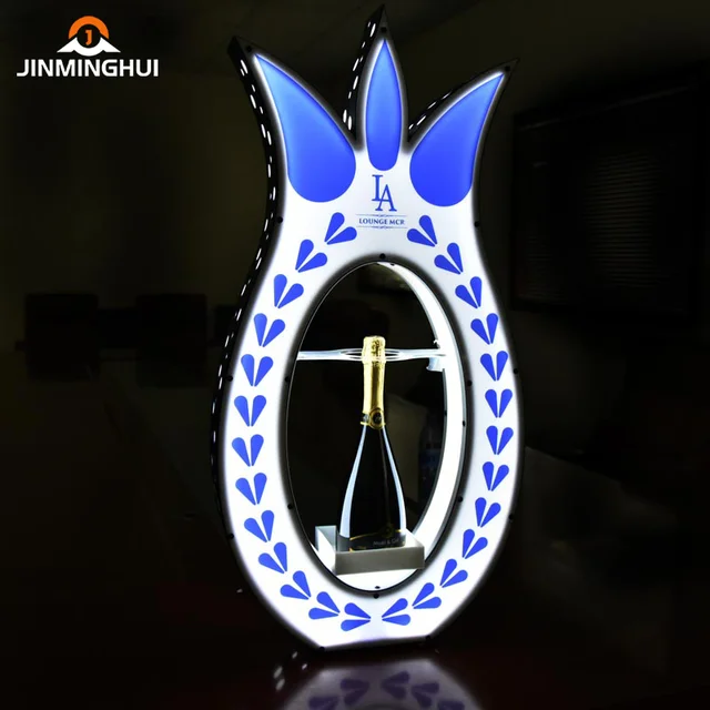 High Quality VIP Service Case Flashing Tequila Led Bottle Presenter With Acrylic Bottle Holder Stand For Bar