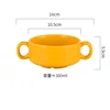 Taza de sopa pequeña de doble asa - Amarillo