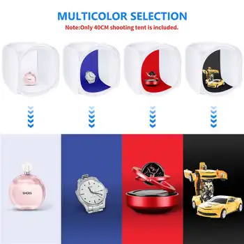 Neewer 40x40cm Photo Studio Shooting Tent, Foldable Light Cube, Diffusion Soft Box, 4 Color Backdrops for Photography detail image