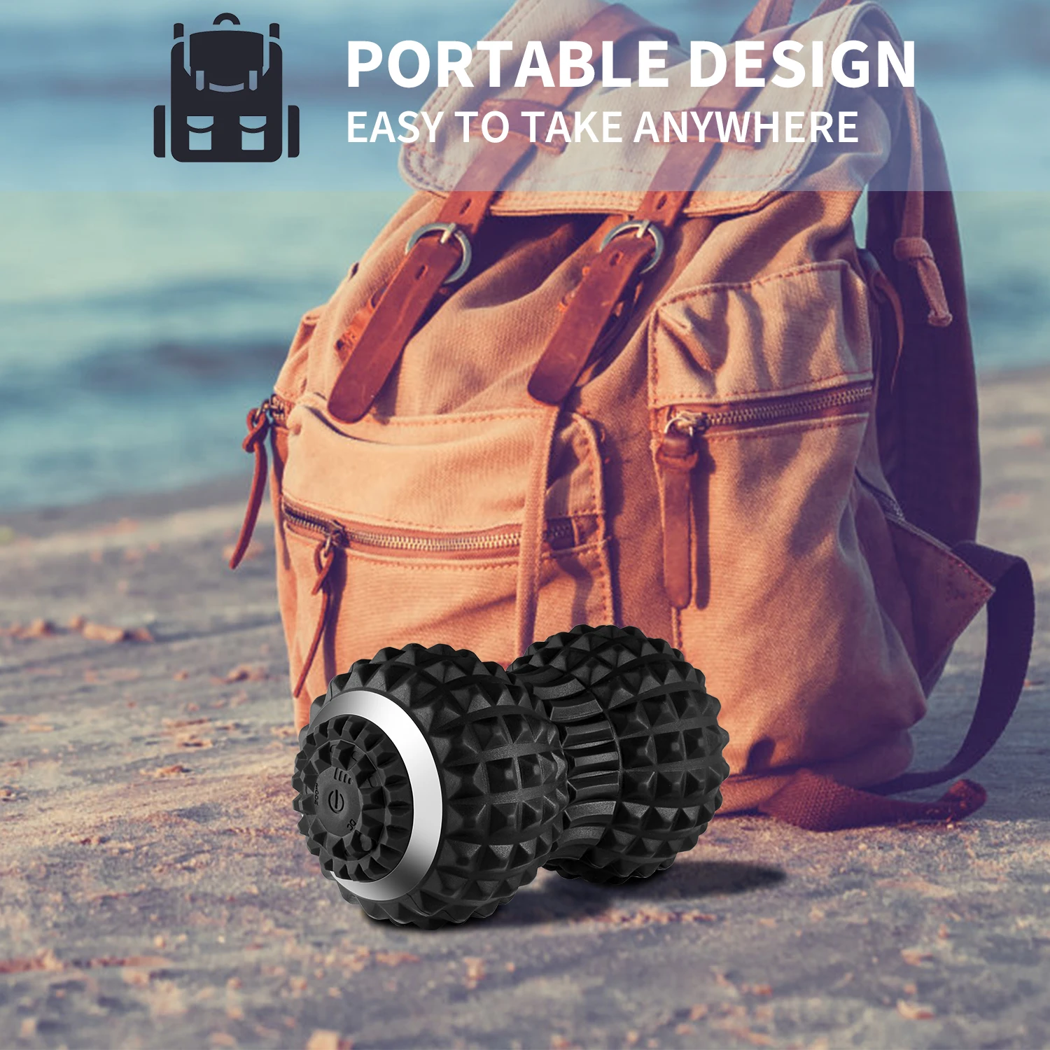 Новый электрический массажный мяч для расслабления мышц, фитнес трансмембранный мяч, ручной мяч, вибрирующий мяч для йоги, силиконовый арахис