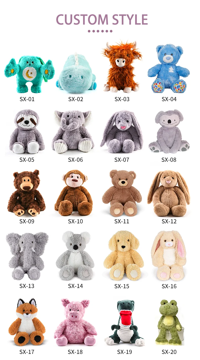 Hot Selling Soft Therapy Sensory Anxiety Baby Weighted Stuffed Animal 