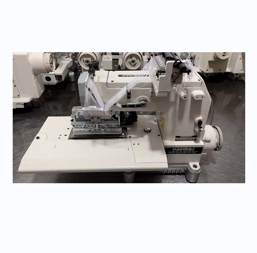 Japan Kansai 33 Needle Flatbed Double Chain Stitch Machine for