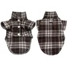 Chemise à carreaux marron avec bouton D