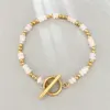 Pulsera de cuentas de ábaco fanto mausoleo dorado-natural