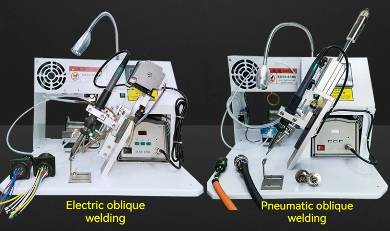 Electric-inclined Foot Operated PCB LED USB Charging Head Connector Welding Cable Circuit Board Aviation Plug Soldering Machine