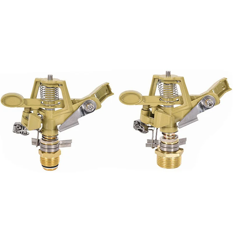 Lawn 1/2 3/4 inch Brass Impact Sprinkler Head Automatic 360 Degree Rotating Mini Garden Sprinklers