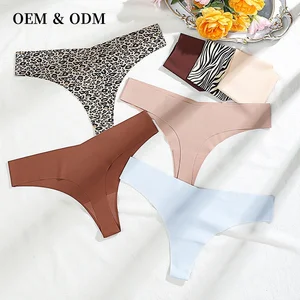 Hot Women Girls Leopard Print Thong Seamless Sexy Low Rise Bikini Panties Underwear