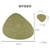 Ensemble de sous-verres triangulaires couleur matcha