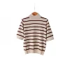 Farina d'avena Heather Borgogna Striscia di lurex dorato