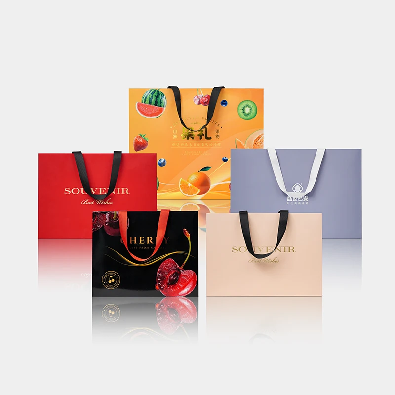 Custom Luxury Paper Bag Personalized Kraft Shopping Gift Packaging Bags with Your Own Logo