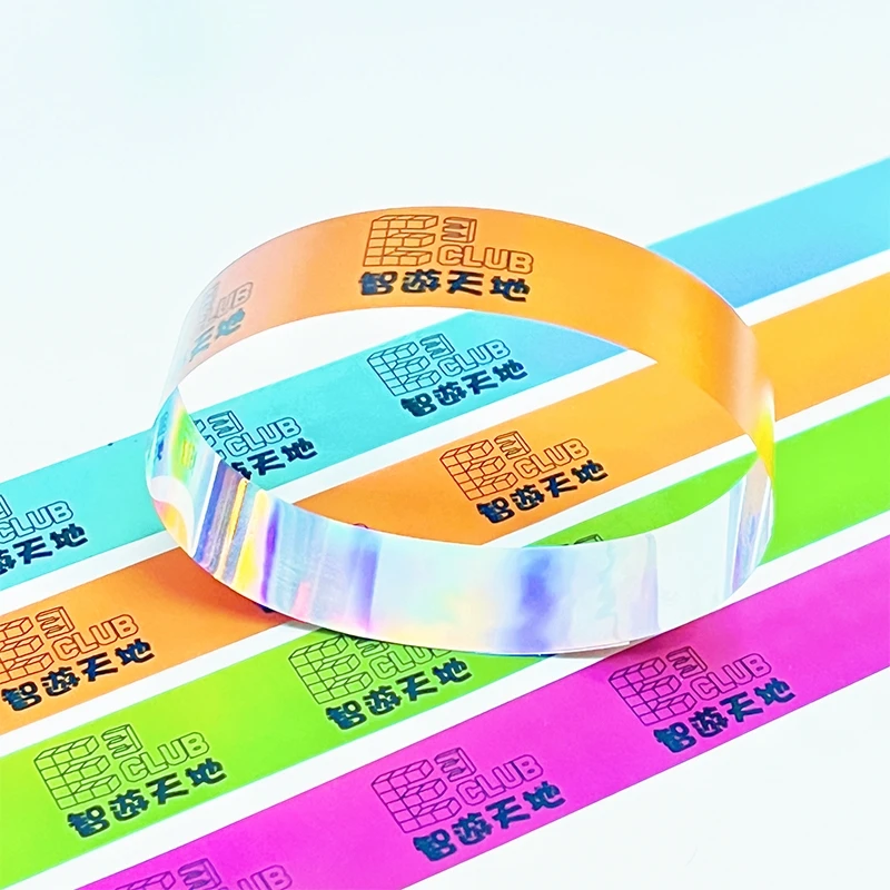 Concert Event Cheap Shiny Wristband Festival Event Party Concert Shows Glitter Dazzling Tyvek Laser Wristband Bracelet