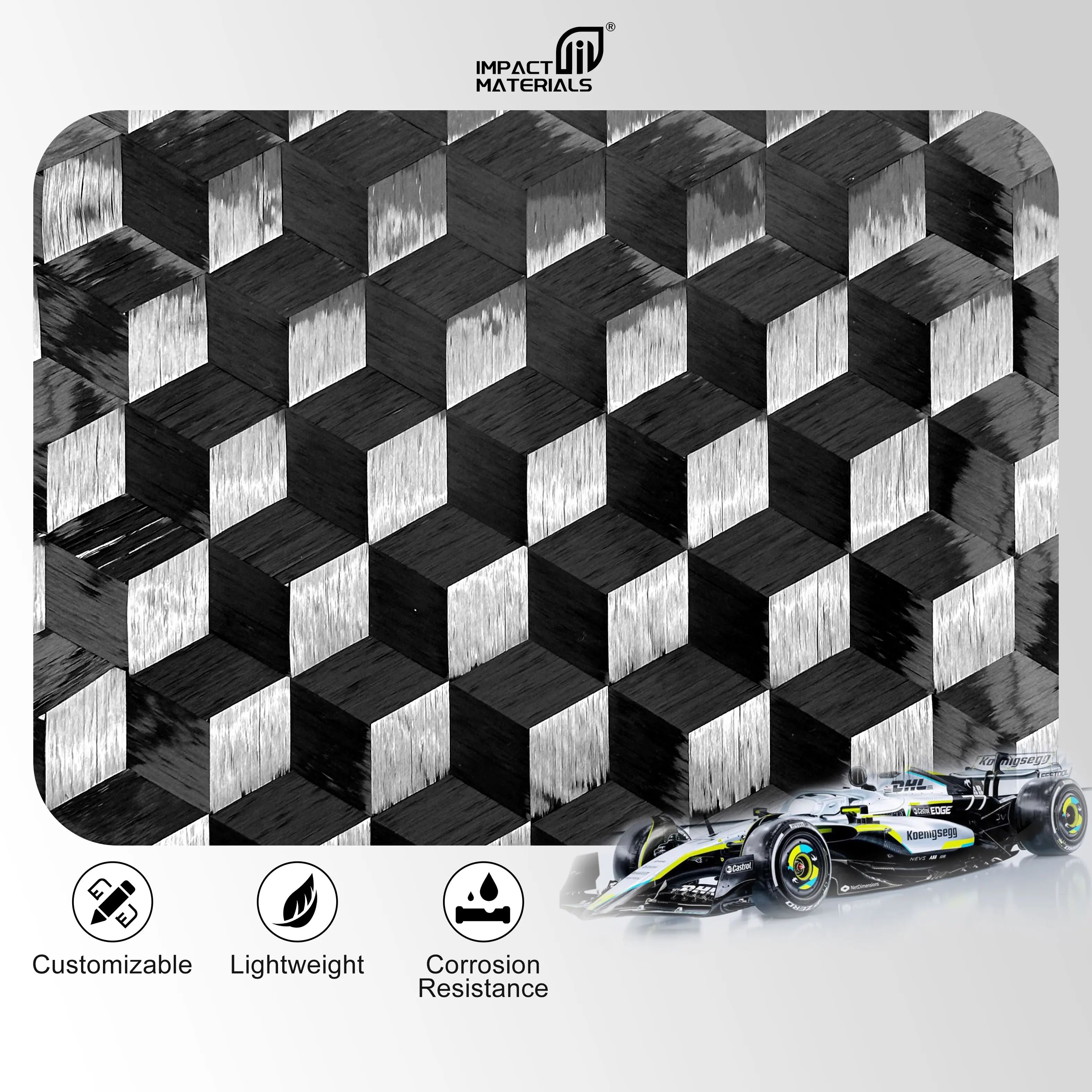 Customizable Lightweight High Strength 3D Triaxial Carbon Fiber Spread Tow Fabric for Car Parts Composites Application Customizable Lightweight High Strength 3D Triaxial Carbon Fiber Spread Tow Fabric for Car Parts Composites Application