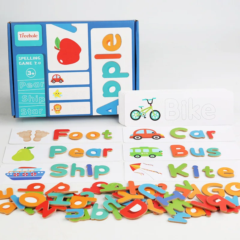Alphabetpuzzle aus Holz Lernspiel Buchstaben lernen Spielzeug Kinder Puzzle 
