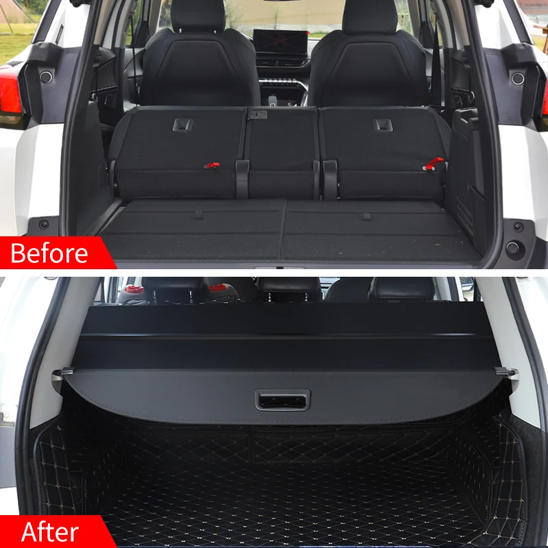 Car Trunk Cargo Cover for Peugeot 5008 | Retractable Trunk
