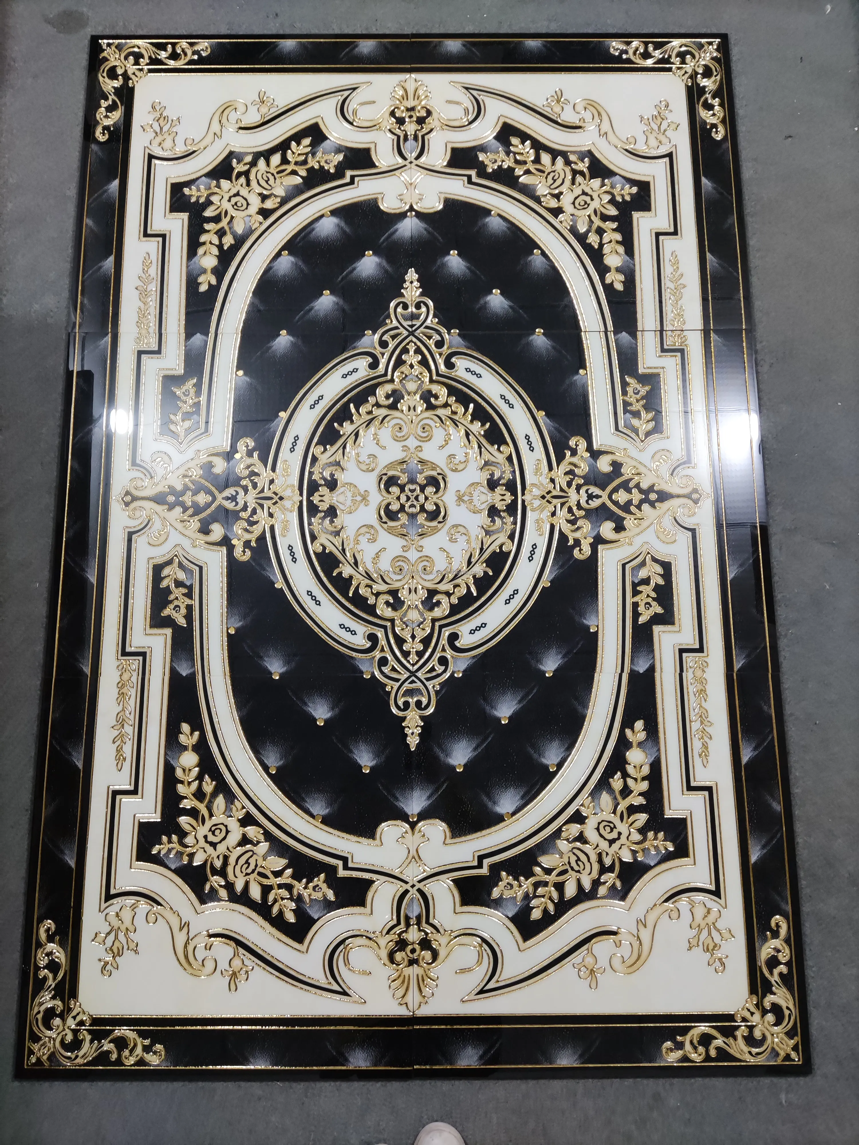 1200*1800mm golden crystal  porcelain carpet tile for house decoration