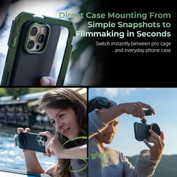 SmallRig X Brandon Li Mobile Video Kit for iPhone 16 Pro Max, Phone Cage with FilMov Lightweight Phone Case Kit, Rotatable detail image