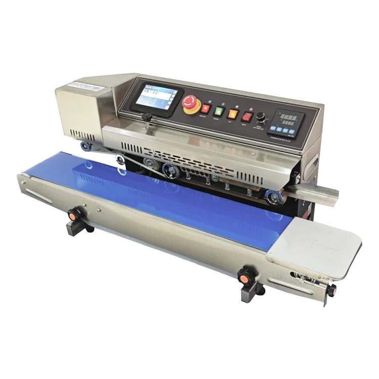 FPM150/E Coffee Bag Sealing Machine, Inkjet Heat Sealing Machine for Plastic Bags, Band Sealer Inkjet