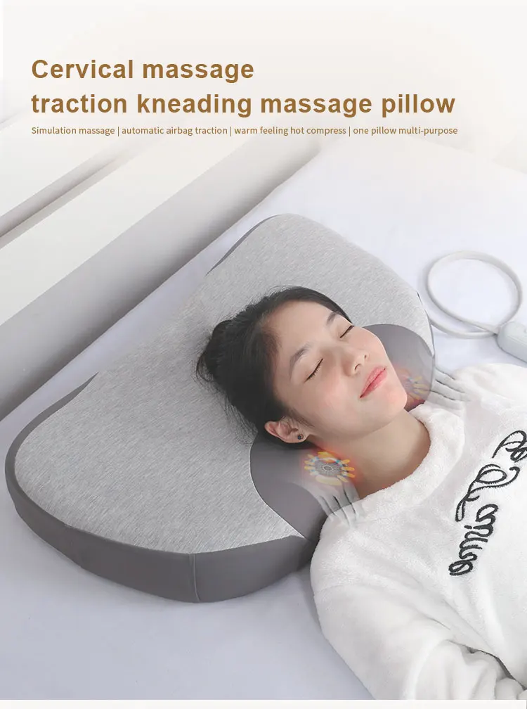 Vibration Multi Function Electric Neck Cushion Pillow Soft Back Massage Pillow With Heating 9468