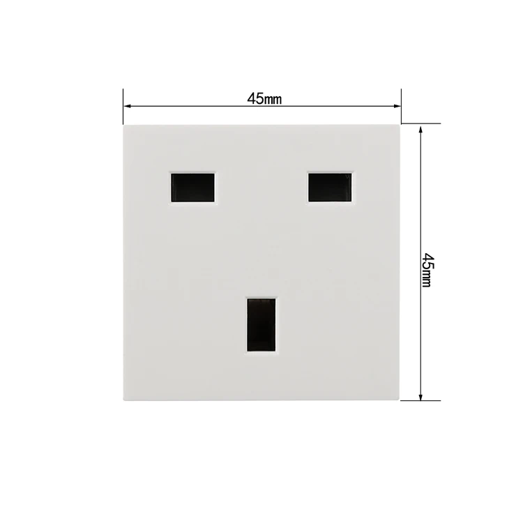 Factory direct sale of high quality 45*45mm module UK power socket 13A household socket
