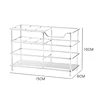 Silver 15Lx6Wx10H cm(Six-grid toothbrush rack with paster)