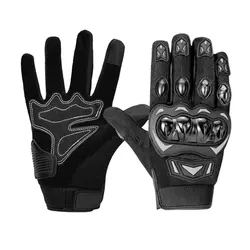 Manufacture Leather Motorcycle Gloves Men Motorbike Riding Motocross Touch Screen Gloves