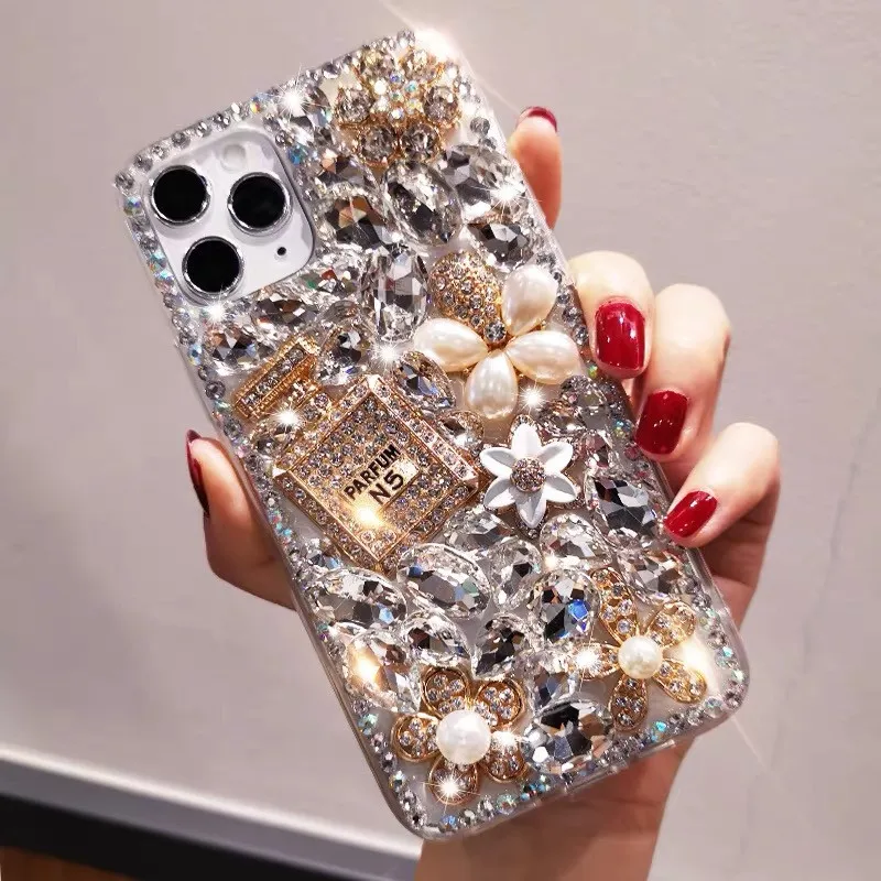 For iPhone 12 11 Pro XS Max XR 8 Bling Diamond Rhinestone Glitter Crystal Case 