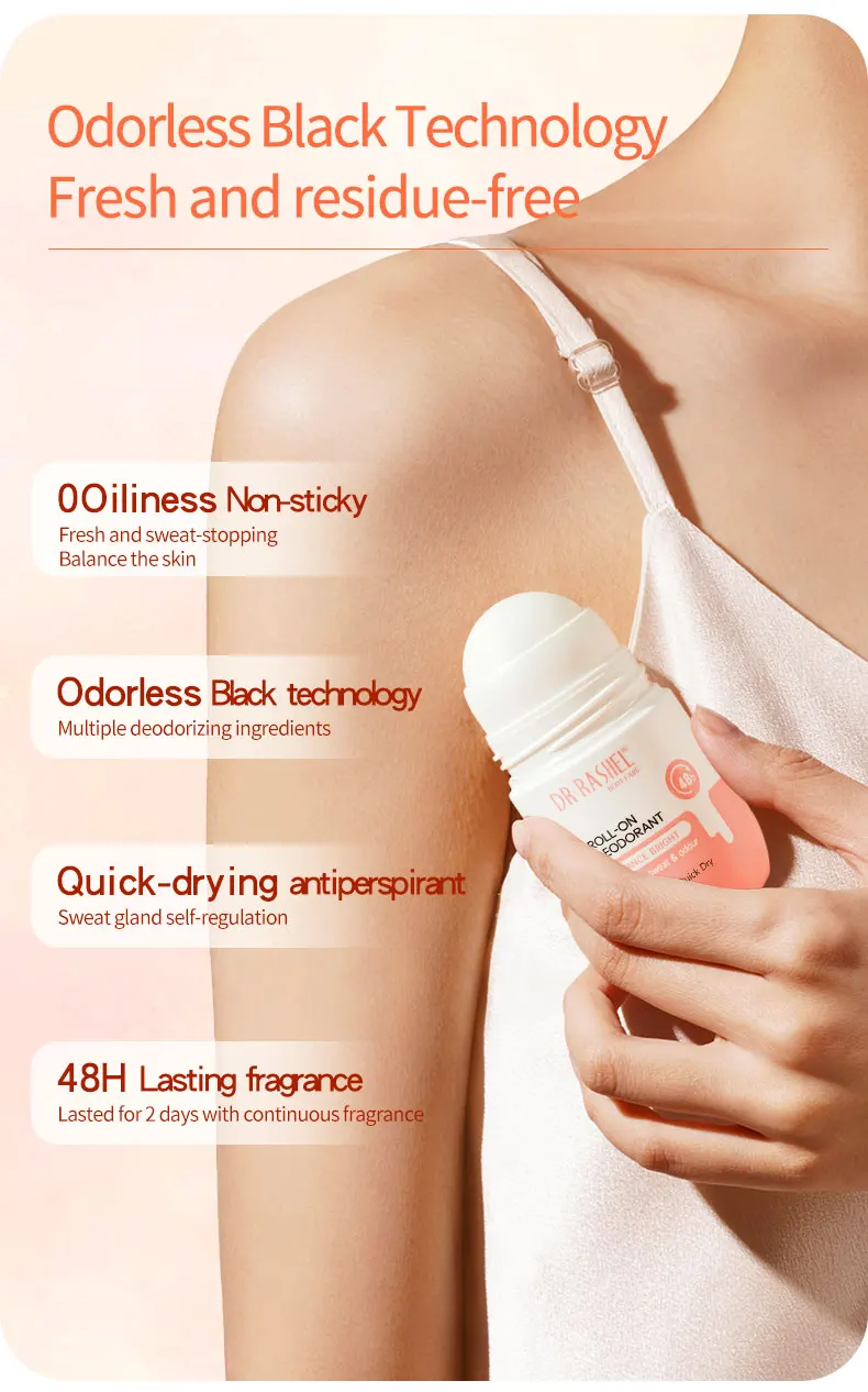For DR RASHEL Advance Quick Dry Roll-on Antiperspirant Deodorant 48h Anti-Sweat & Odour Protection Solid Form Armpit Whitening