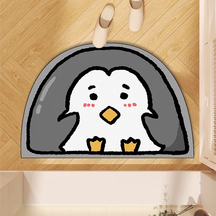 Animal Shape washable non slip bath mat for tub lovely anti slip diatomite rubber floor mat Bathroom Rug mat manufacture