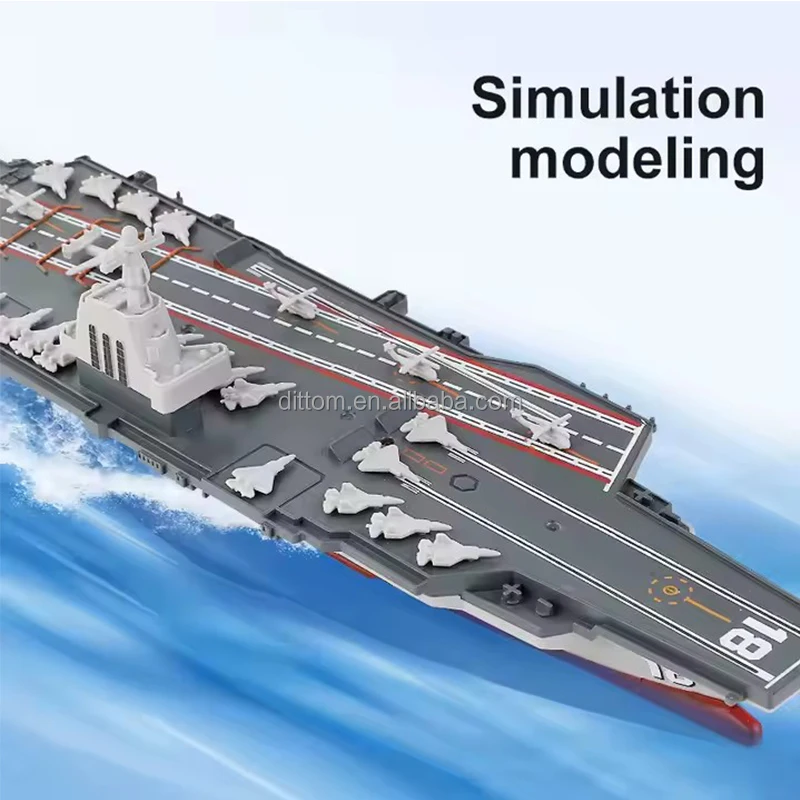 Rc Battleship Warship Vessel - 1:360 Scale 2.4G Armored Boat