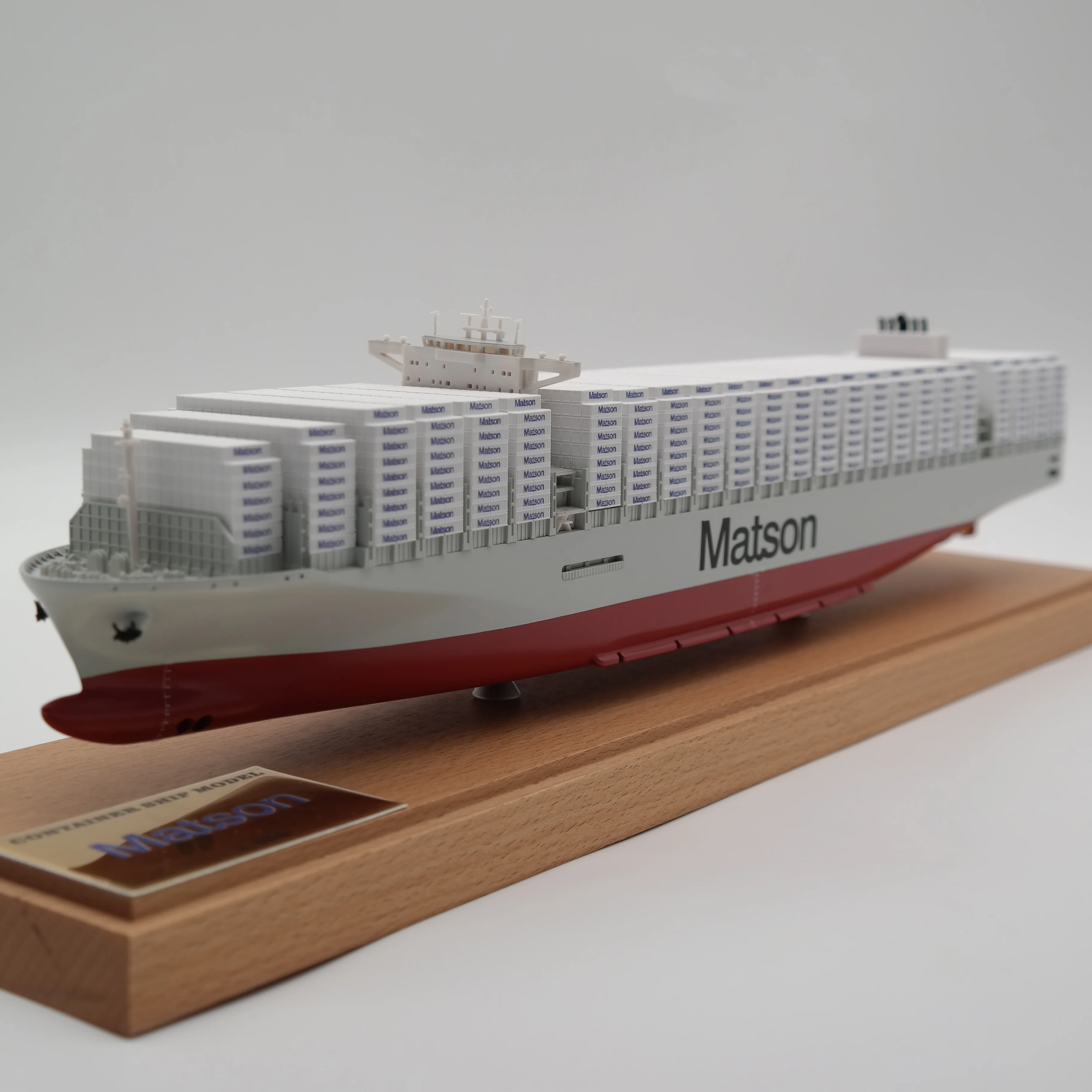 【L】O.A.S Manufacturer High Quality Ship Model Business Gifts Scale 1:888 Cargo Boat Models Custom 45cm Matson Container Ship Model