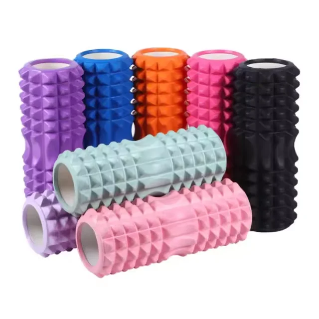 Factory Direct Sale Muscle Relax EVA PVC Hollow Columnar Wholesale Eco Friendly Custom Branded Yoga Soft Back Foam Rollers 45cm