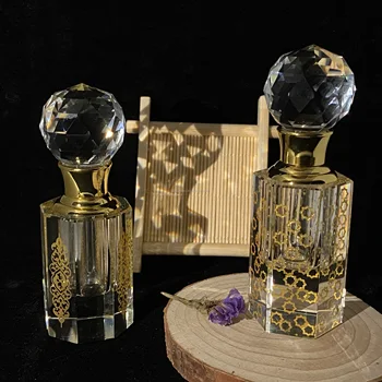 New design perfume attar crystal bottles custom design glass vintage perfume bottles
