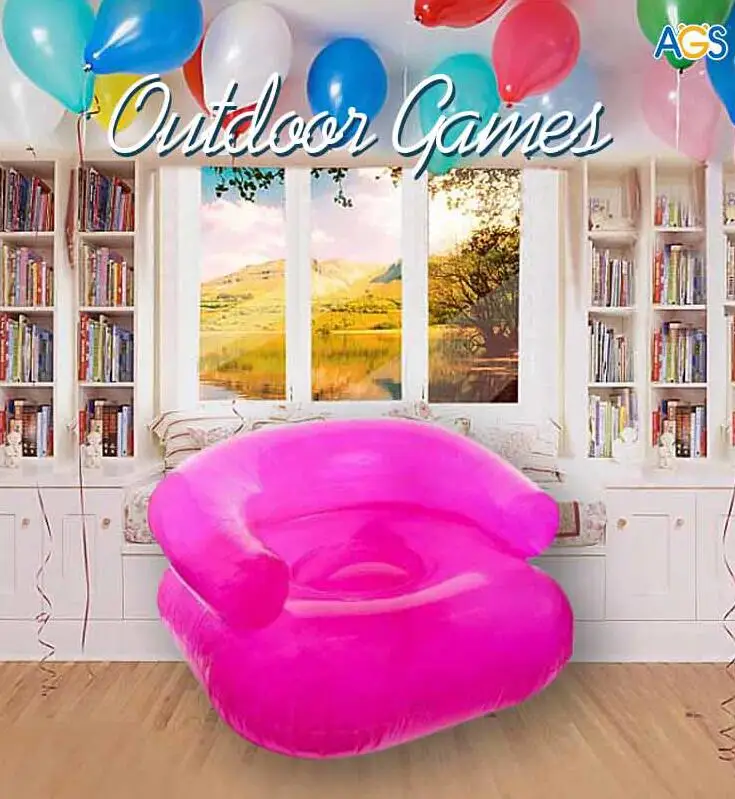 Inflatable Blow Up Bean Bag Beach Lounge Chair Air Sofa For Kids And Adults