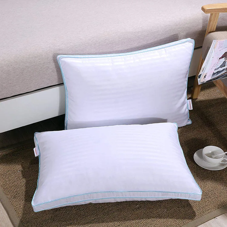 Гусиный пух перо подушки для кровати спальный с 100% хлопок ткань Стандартный Queen Размер